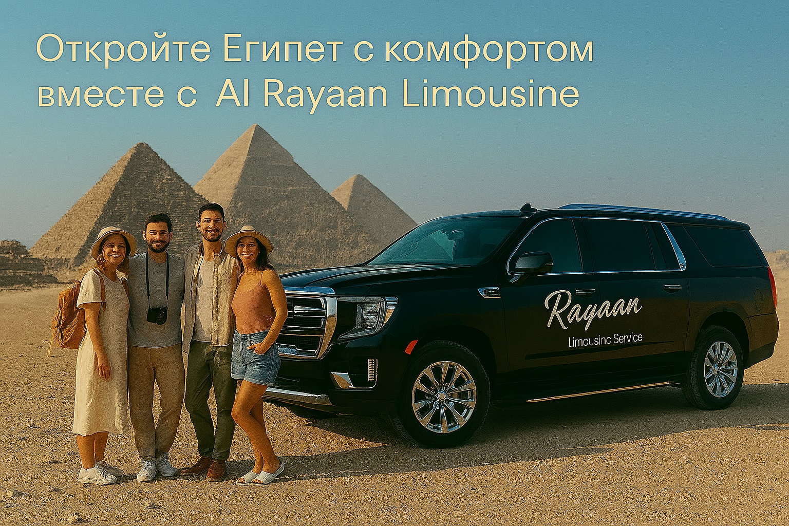Rayaan Limousine Egypt Премиальные трансферы и VIP-сервис в Египте🚖 Rayaan Limousine ЕгипетРоскошь, комфорт и надежность Rayaan Limousine — ваш надежный партнер в Египте для премиальных поездок. Мы предлагаем: ✈ Трансферы из/в аэропорт Каира 👔 Корпоративные поездки и VIP-сервис 💍 Свадебные автомобили и особые мероприятия 🌍 Экскурсии по историческим местам Египта
