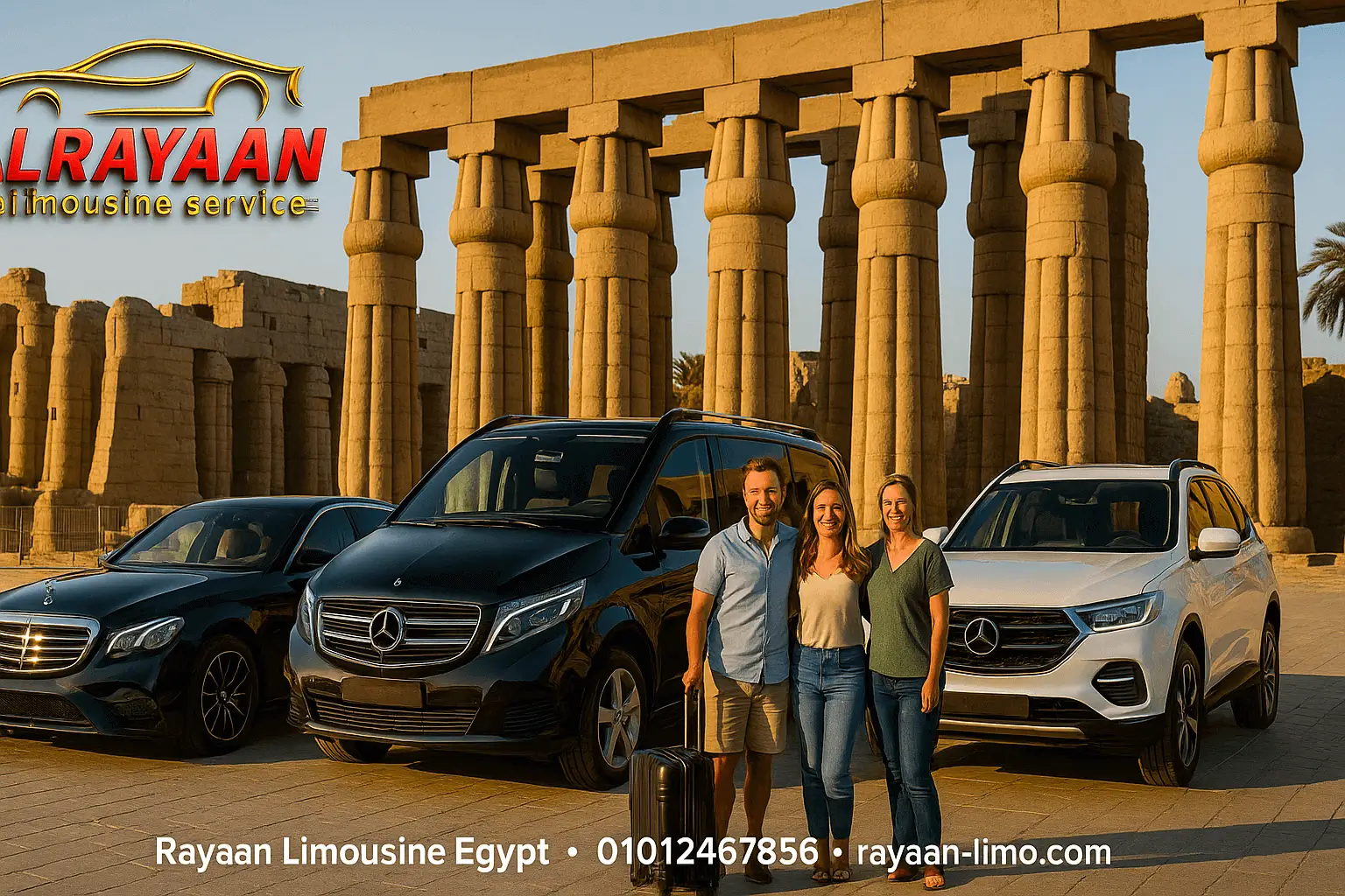 ليموزين سياحي فاخر: سفرVIP للمحافظات والمطارات | Rayaan Limo لا تقبل بأقل من الفخامة. احجز ليموزين سياحي فاخر من القاهرة والإسكندرية لجميع معالم ومحافظات مصر. سيارات VIP وسائقون محترفون. احجز الآن! luxury intercity limo