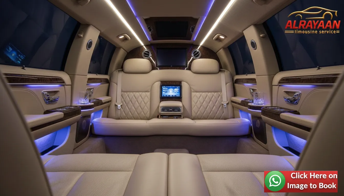 مقصورة داخلية مريحة لسيارة ليموزين مكة من وإلى مطار جدة