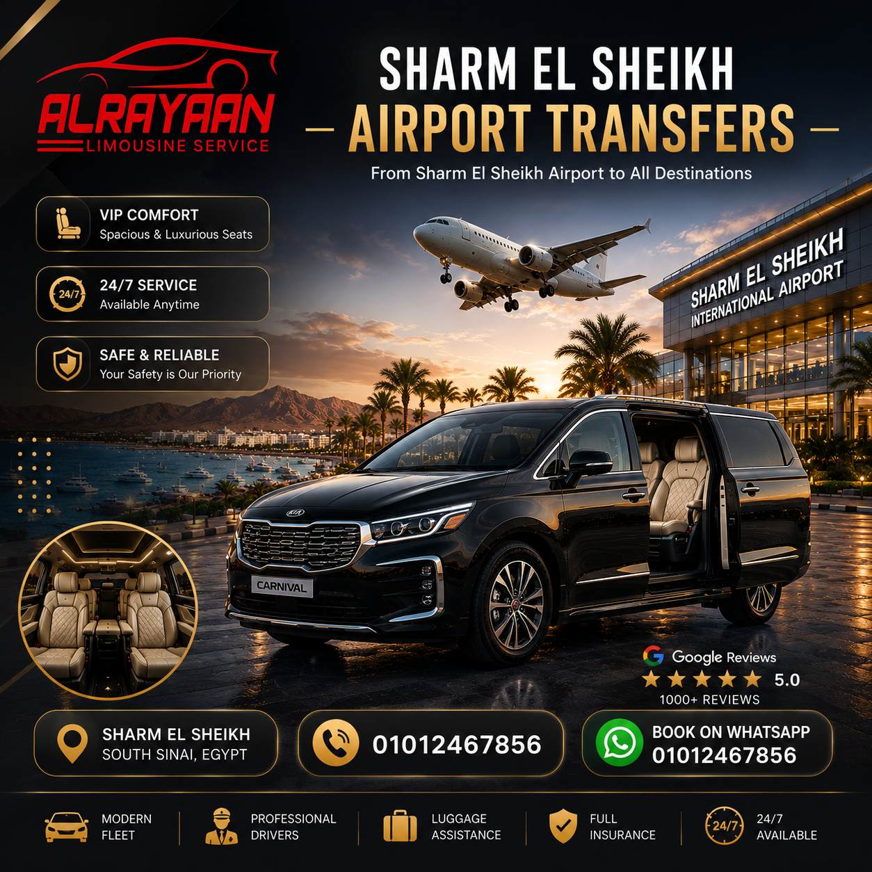 Sharm El Sheikh Airport Transfer private limousine hotel transfer Egypt